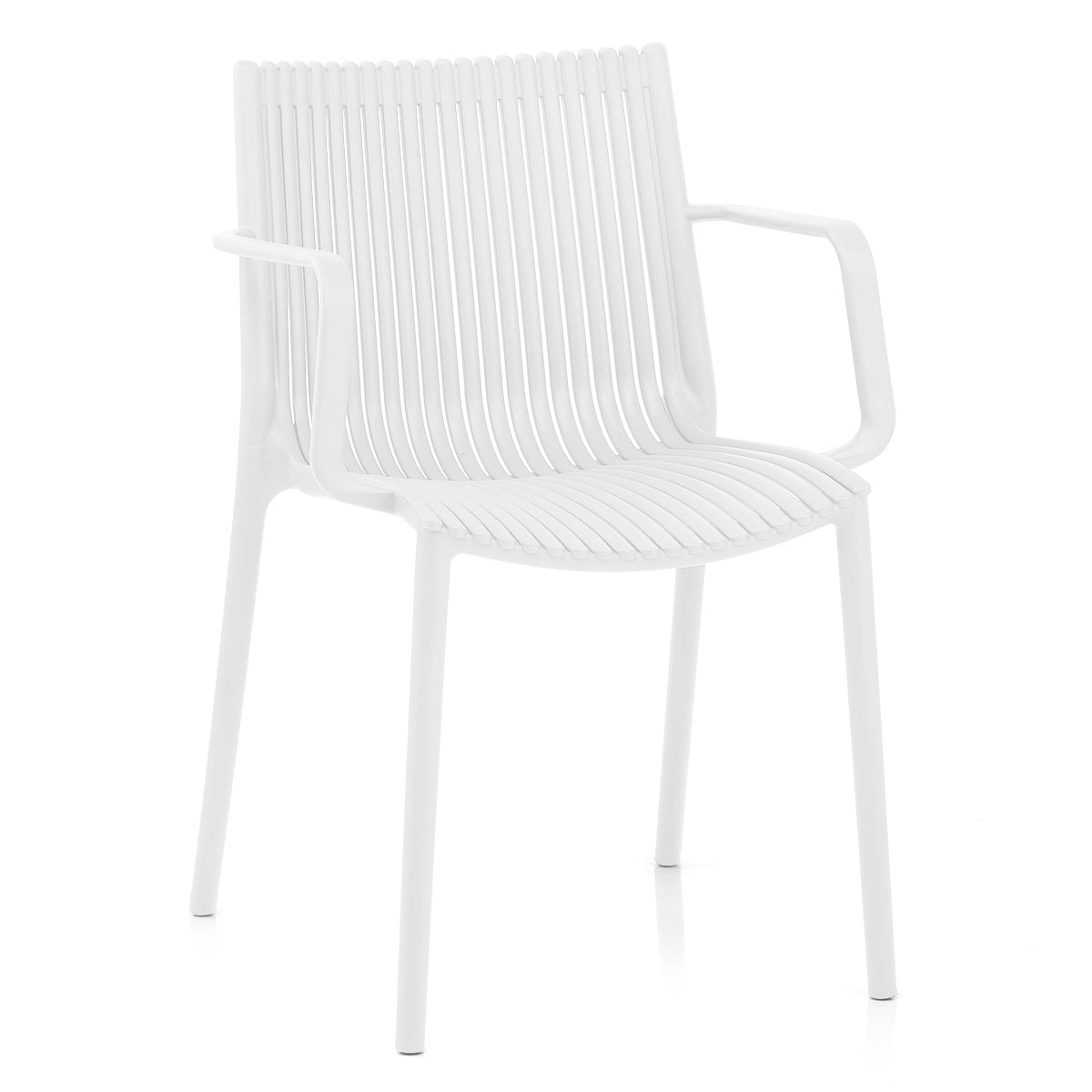 Aura Outdoor Stackable Armchair White