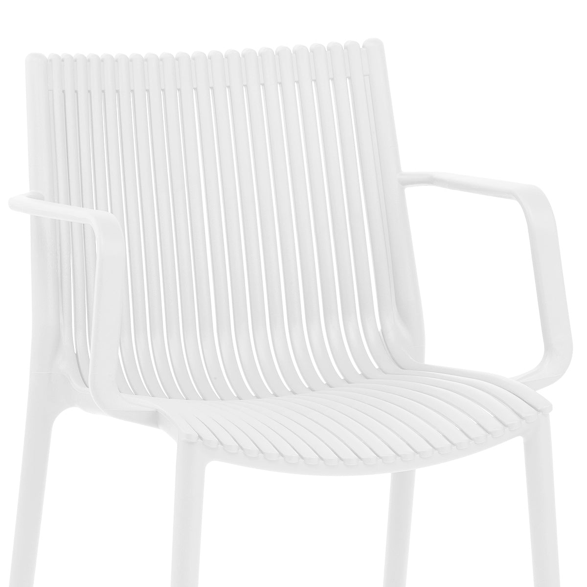 Aura Outdoor Stackable Armchair White