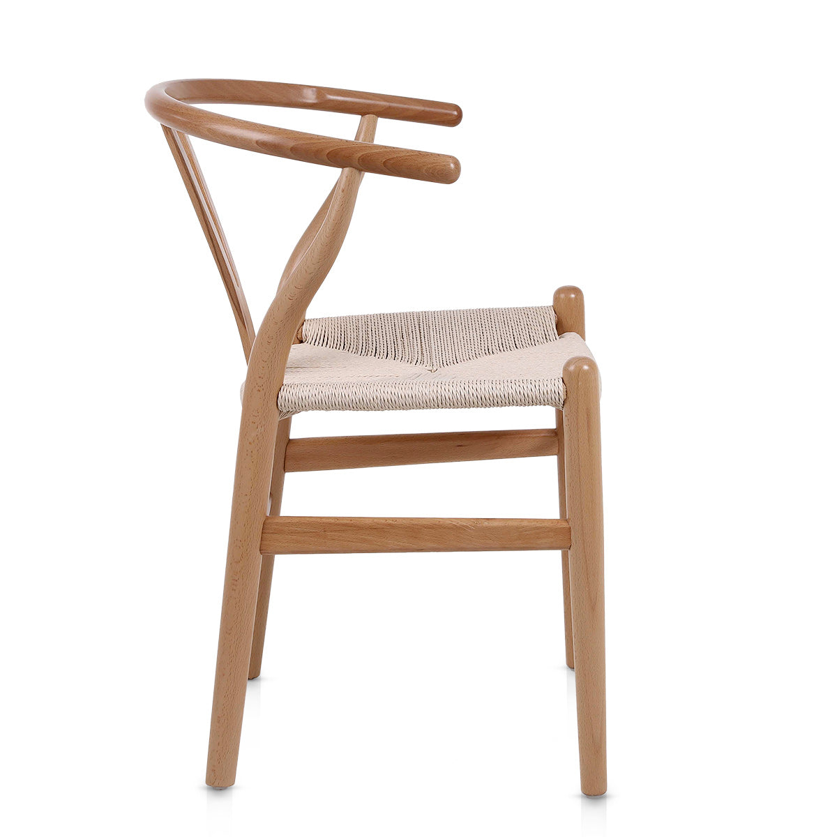 Maxime Oak Wishbone Chair Beige