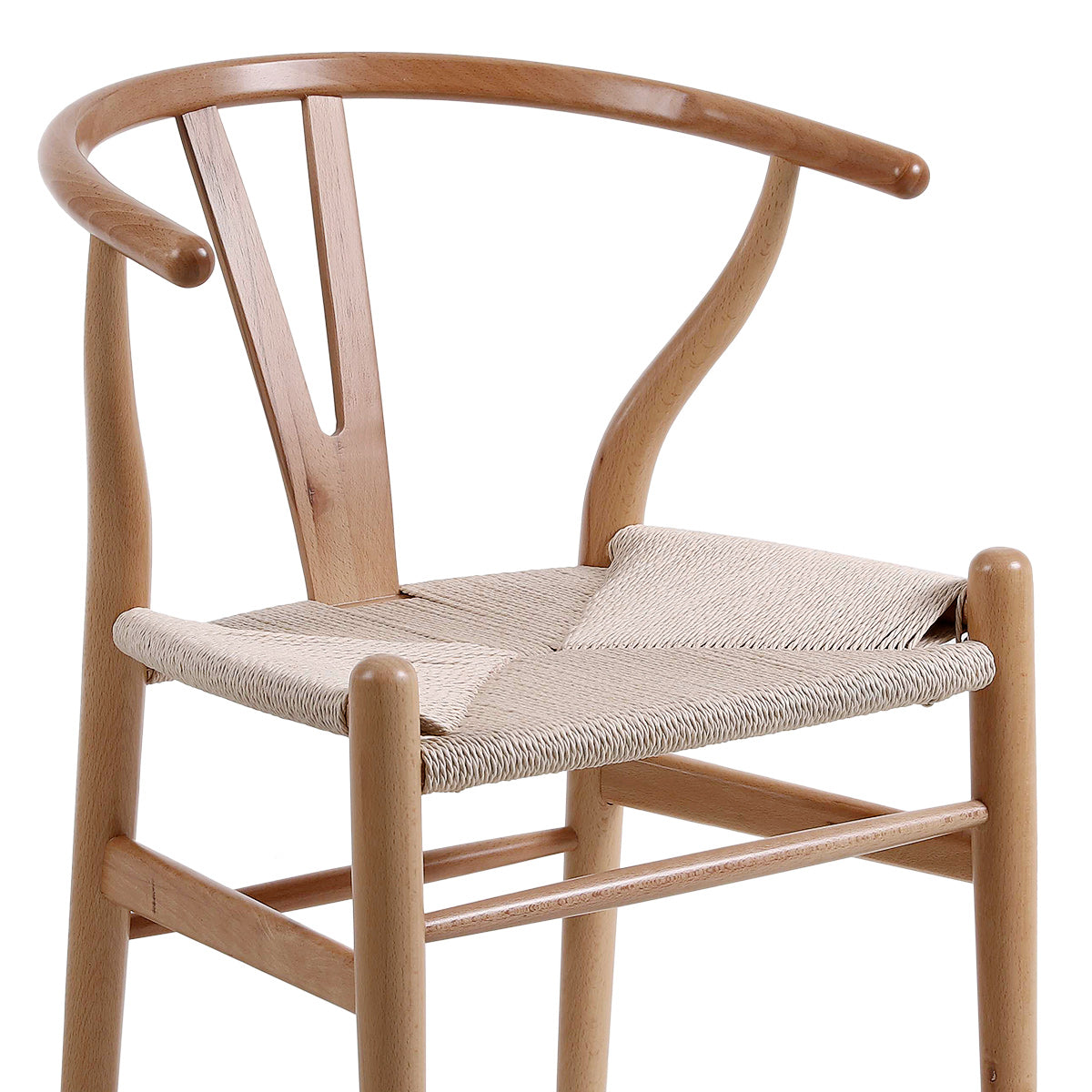 Maxime Oak Wishbone Chair Beige