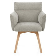 Mica Chair Oak & Grey Fabric