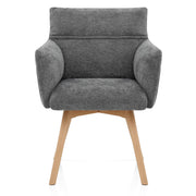 Mica Chair Oak & Charcoal Fabric
