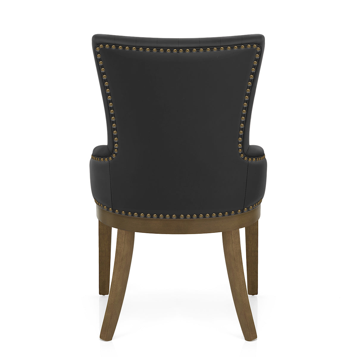 Chiltern Oak Dining Chair Black Leather