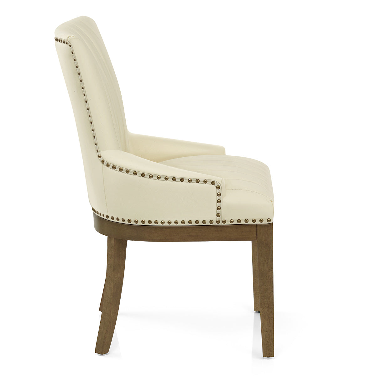 Chiltern Oak Dining Chair Cream Leather