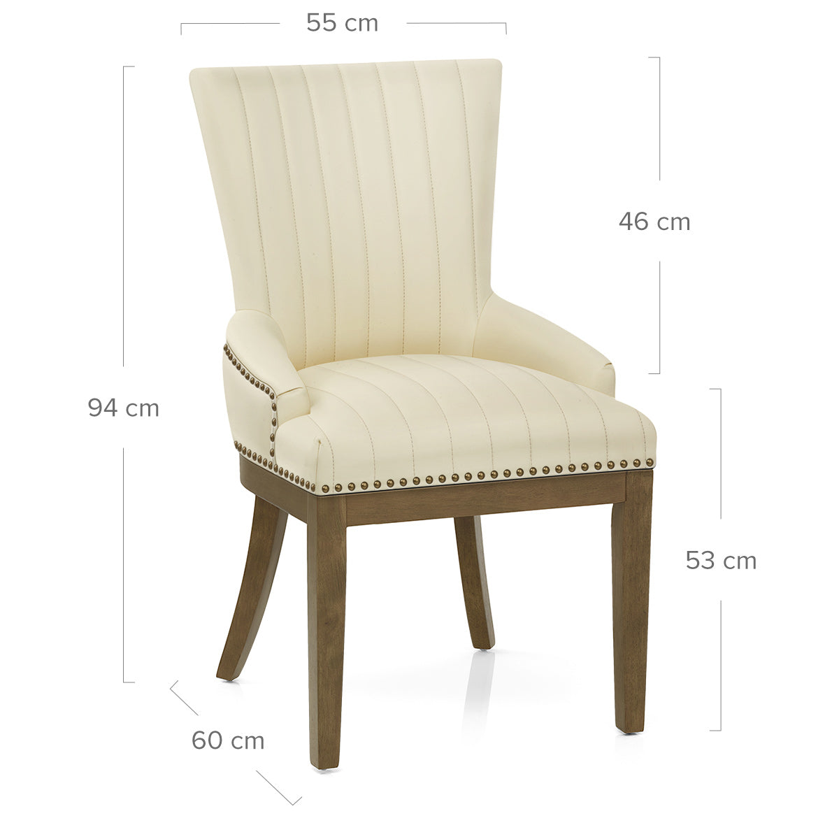Chiltern Oak Dining Chair Cream Leather