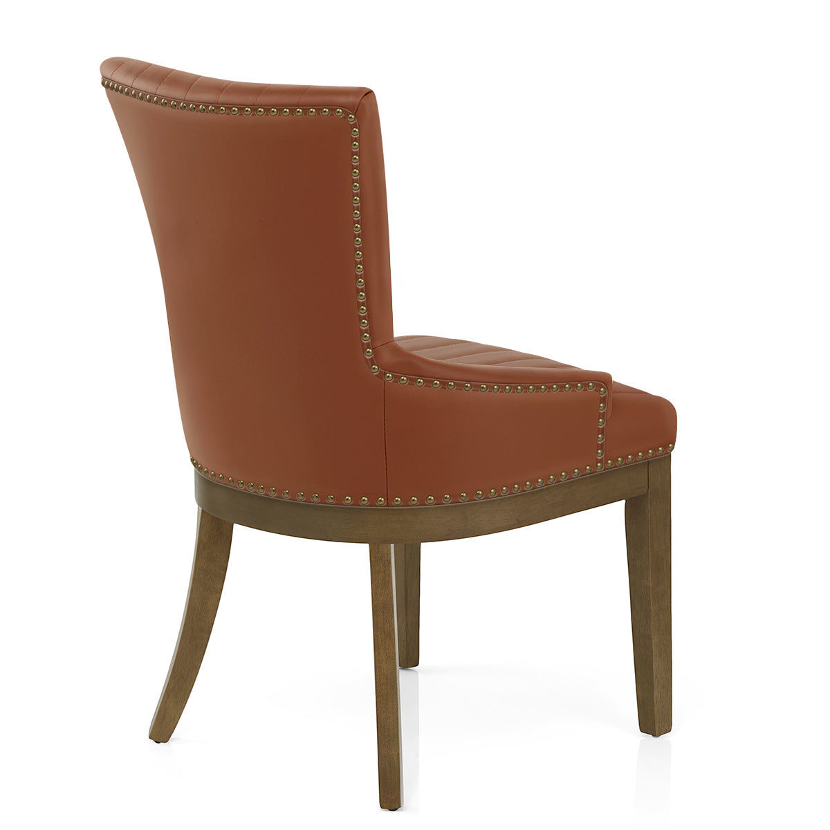 Chiltern Oak Dining Chair Brown Leather
