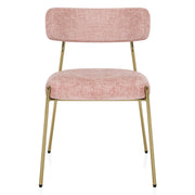 Diana Gold Chair Pink Fabric