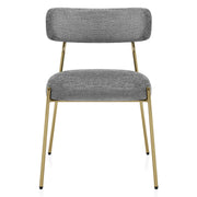 Diana Gold Chair Grey Fabric
