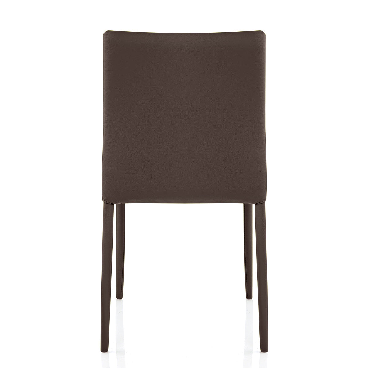 Joshua Stackable Faux Leather Dining Chair Brown