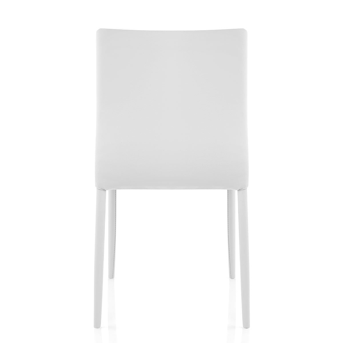 Joshua Stackable Faux Leather Dining Chair White
