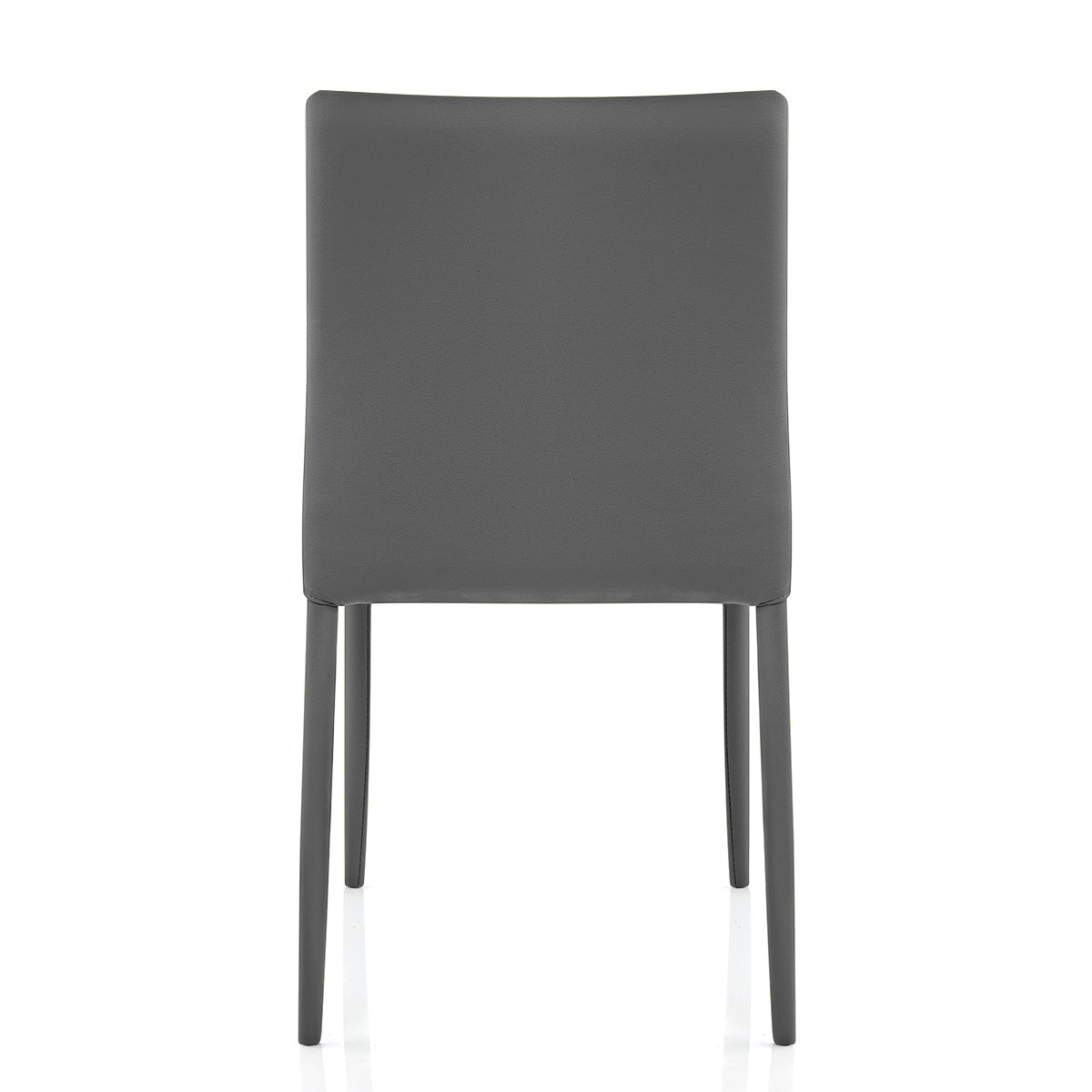 Joshua Stackable Faux Leather Dining Chair Grey