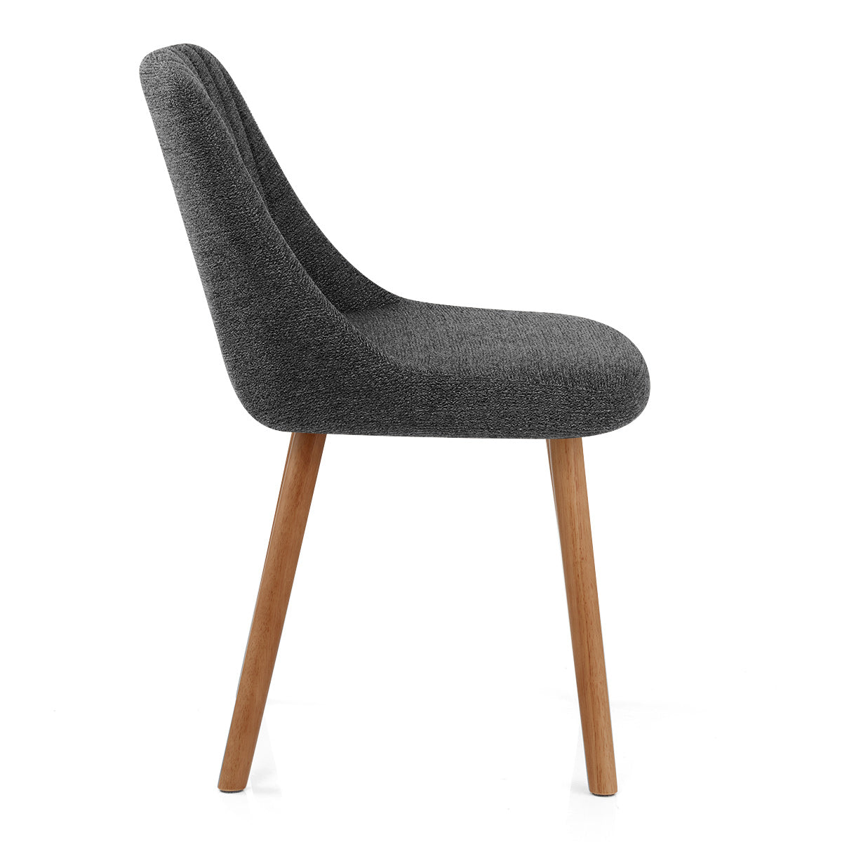 Hatton Oak Dining Chair Charcoal Fabric