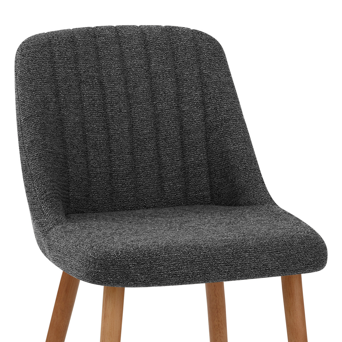 Hatton Oak Dining Chair Charcoal Fabric