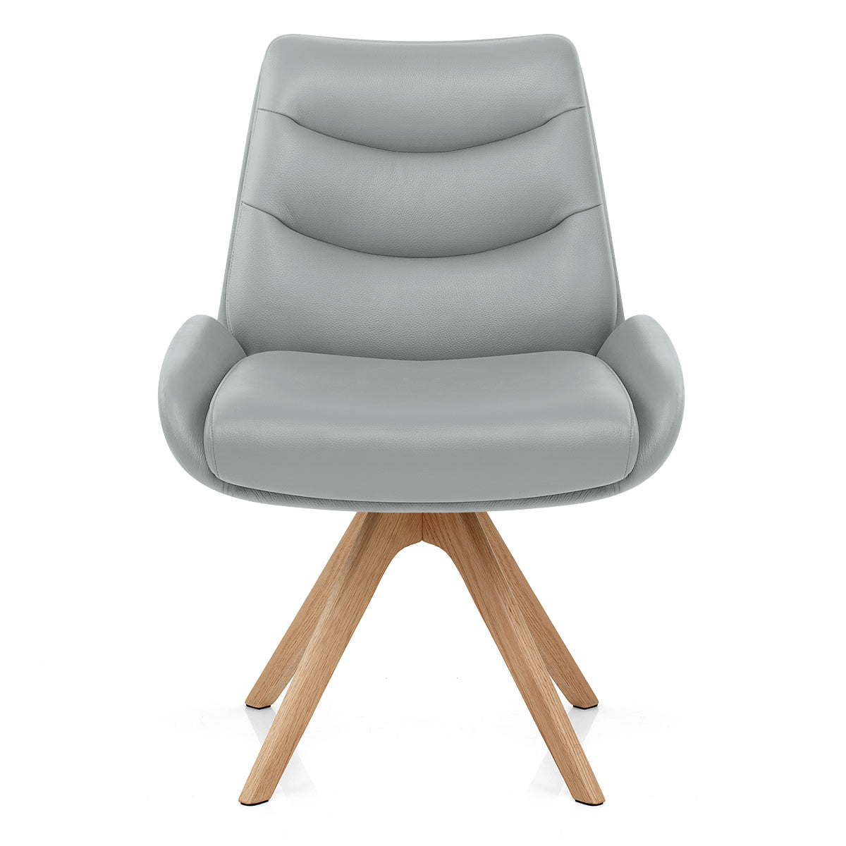 Madrid Real Leather Dining Chair Grey