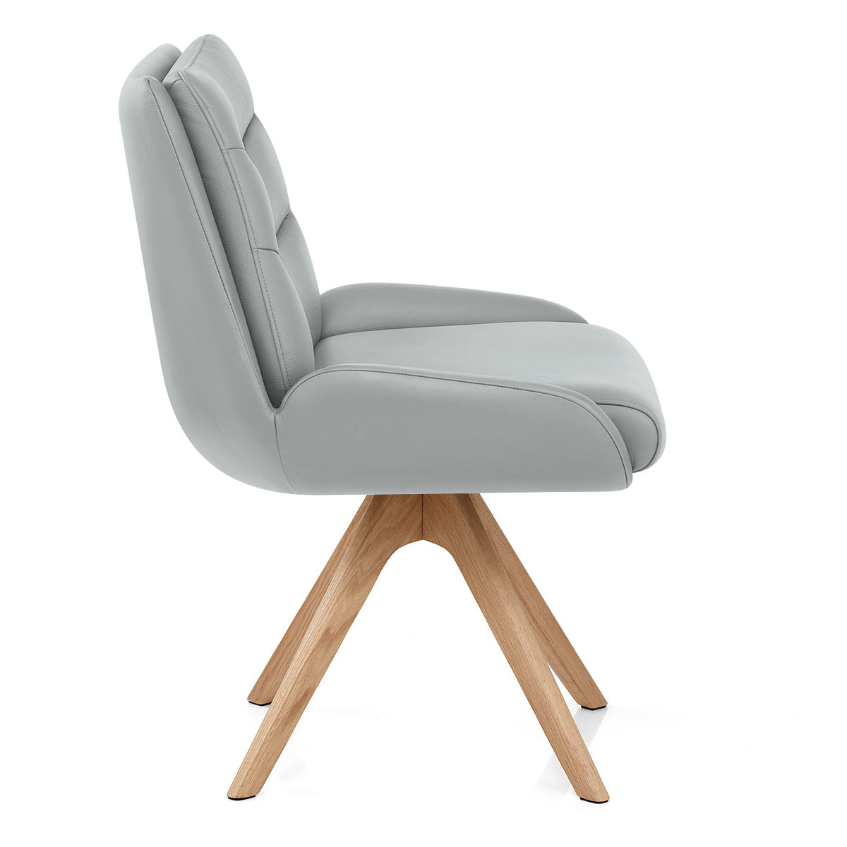 Madrid Real Leather Dining Chair Grey