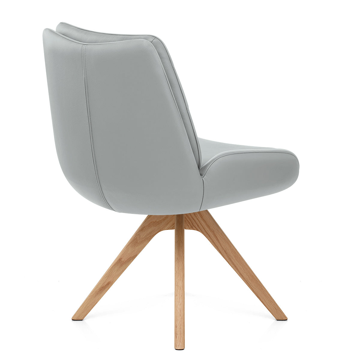 Madrid Real Leather Dining Chair Grey