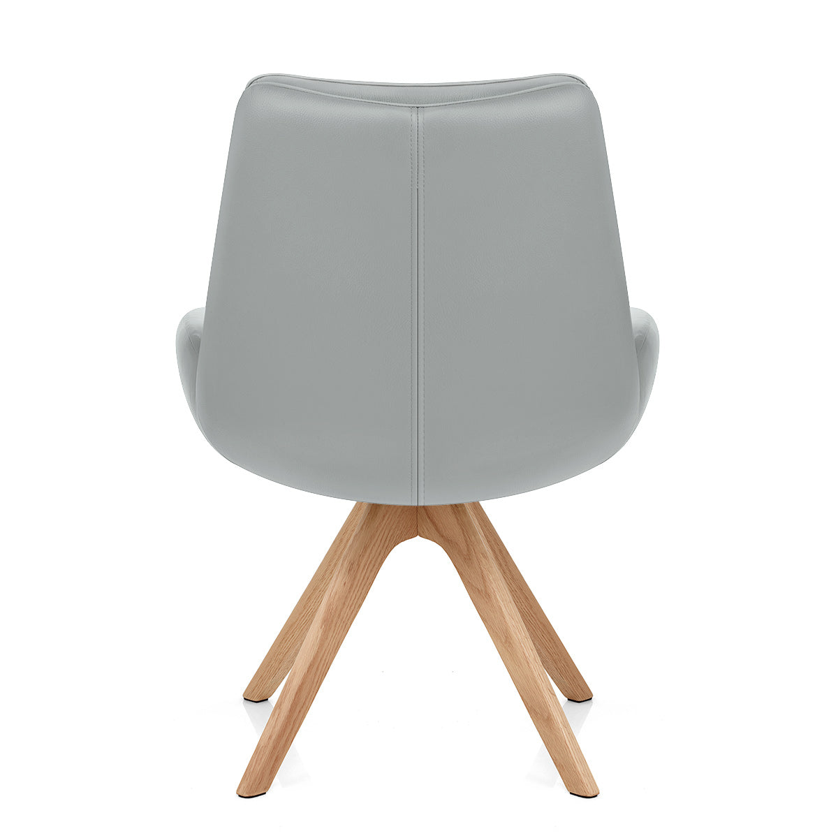 Madrid Real Leather Dining Chair Grey