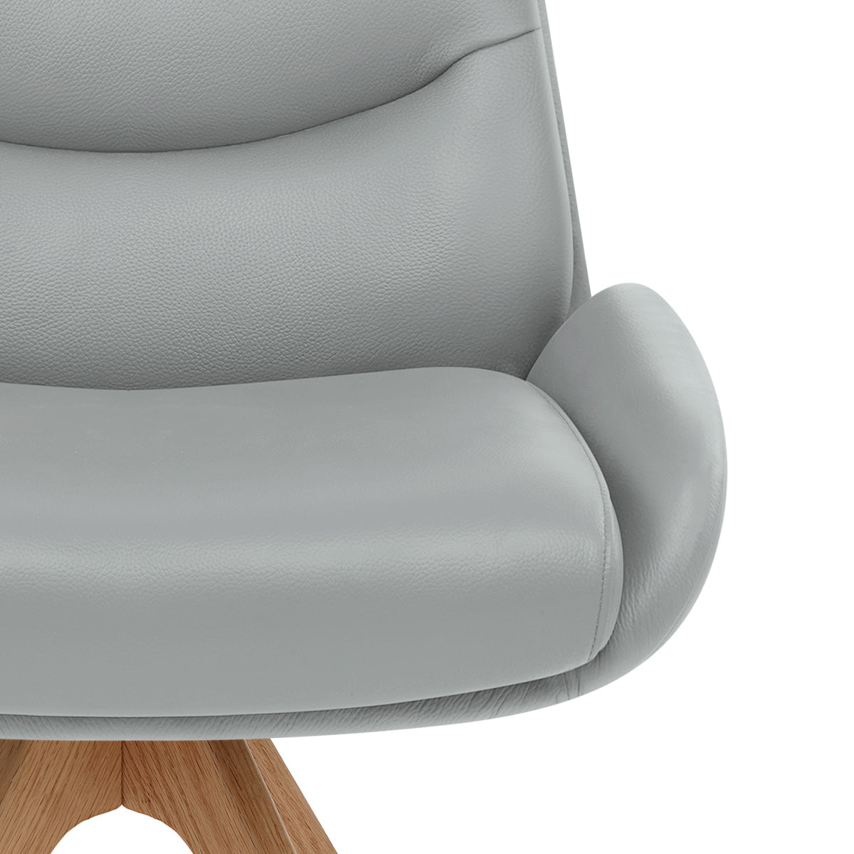 Madrid Real Leather Dining Chair Grey