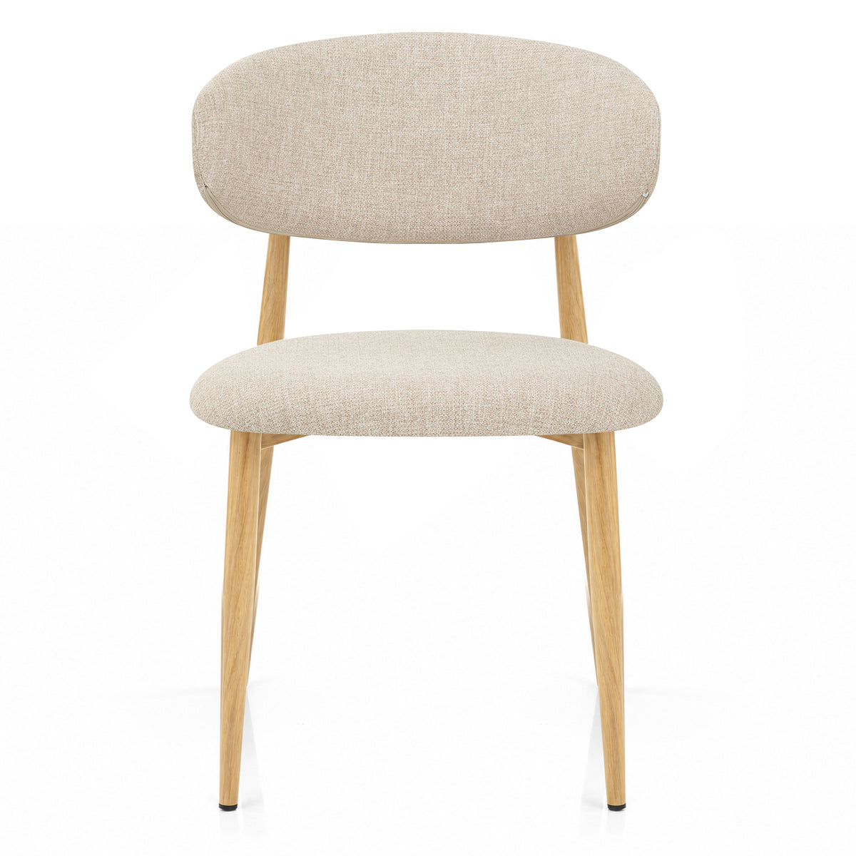 Harrow Oak Dining Chair Beige Fabric
