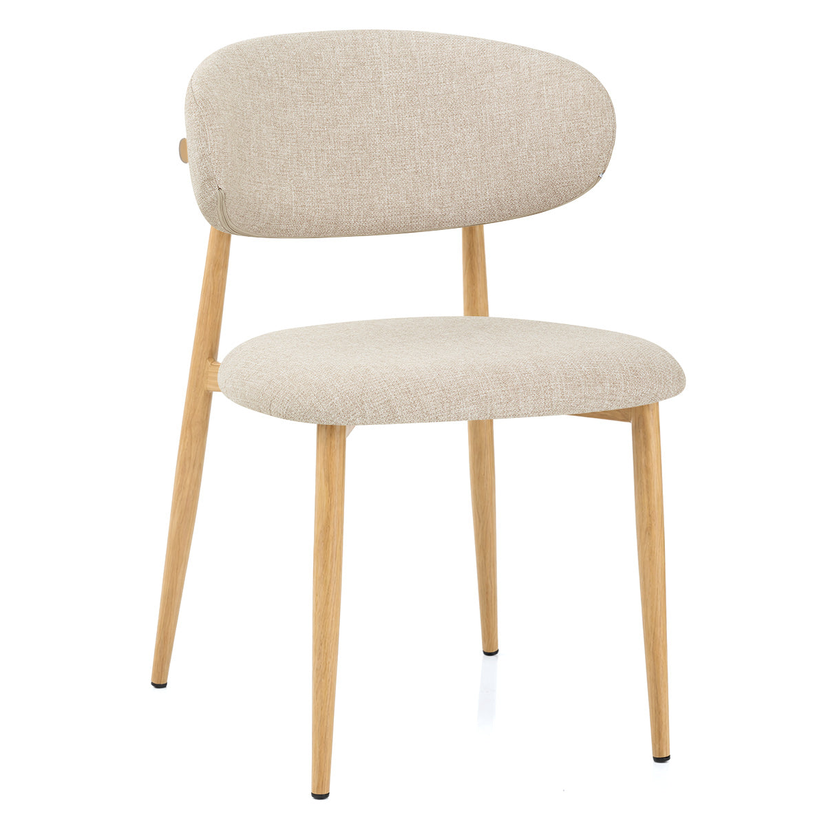 Harrow Oak Dining Chair Beige Fabric
