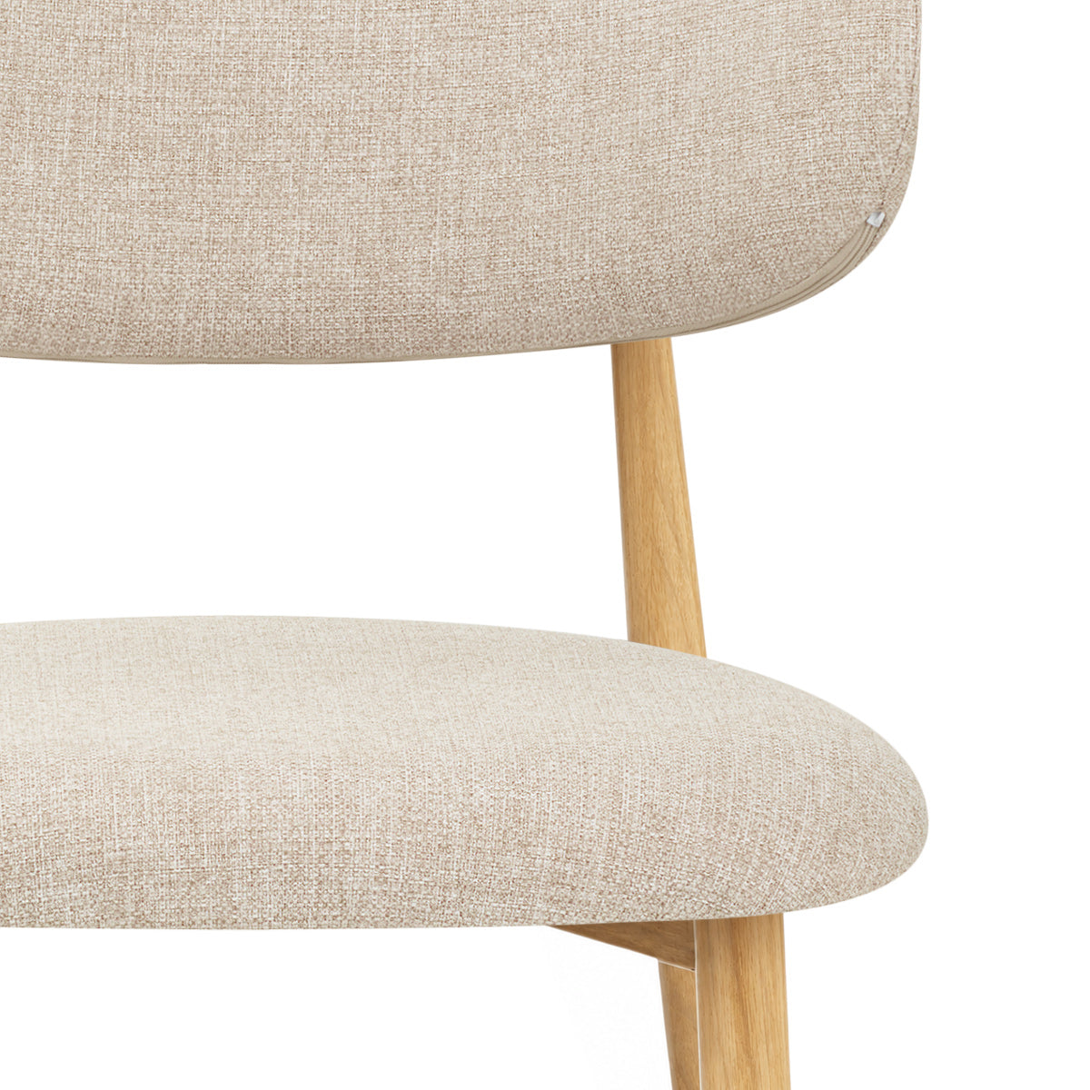 Harrow Oak Dining Chair Beige Fabric
