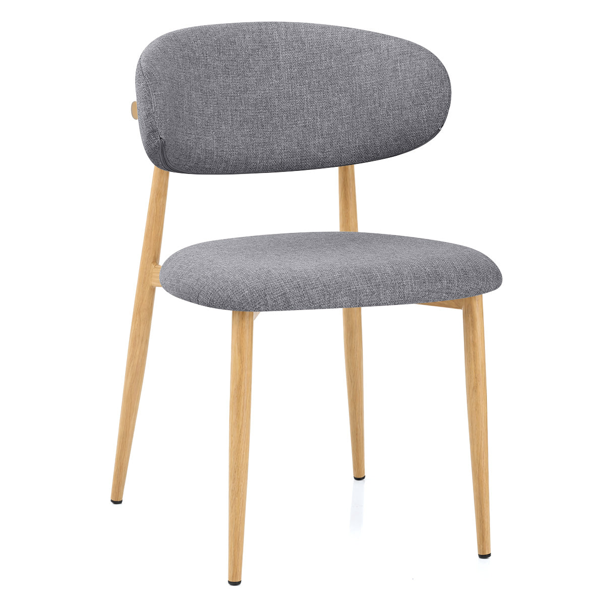 Harrow Oak Dining Chair Grey Fabric