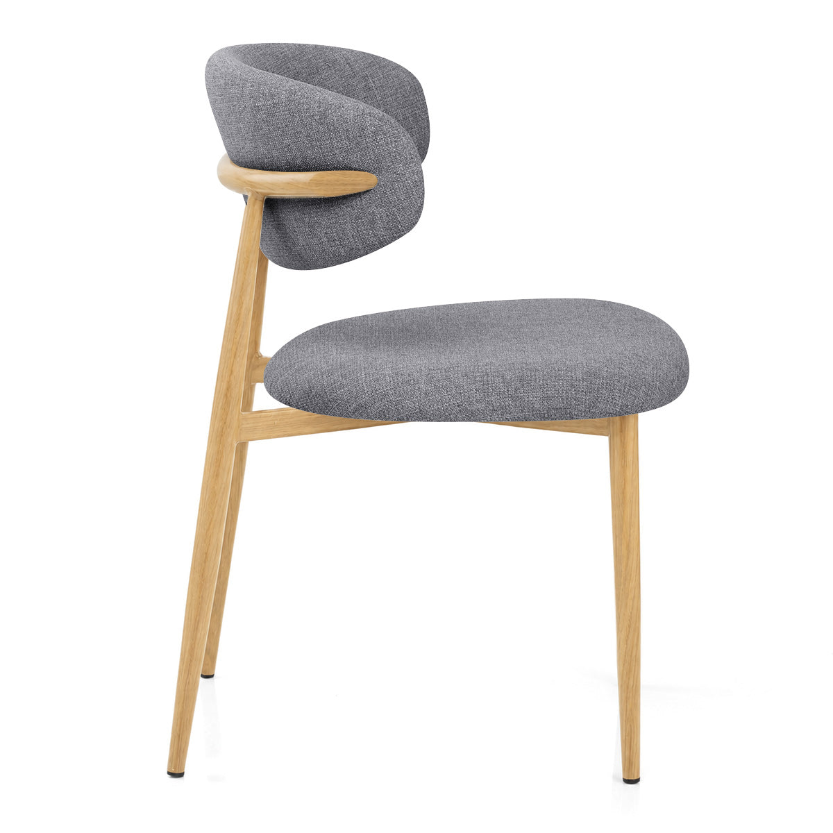 Harrow Oak Dining Chair Grey Fabric