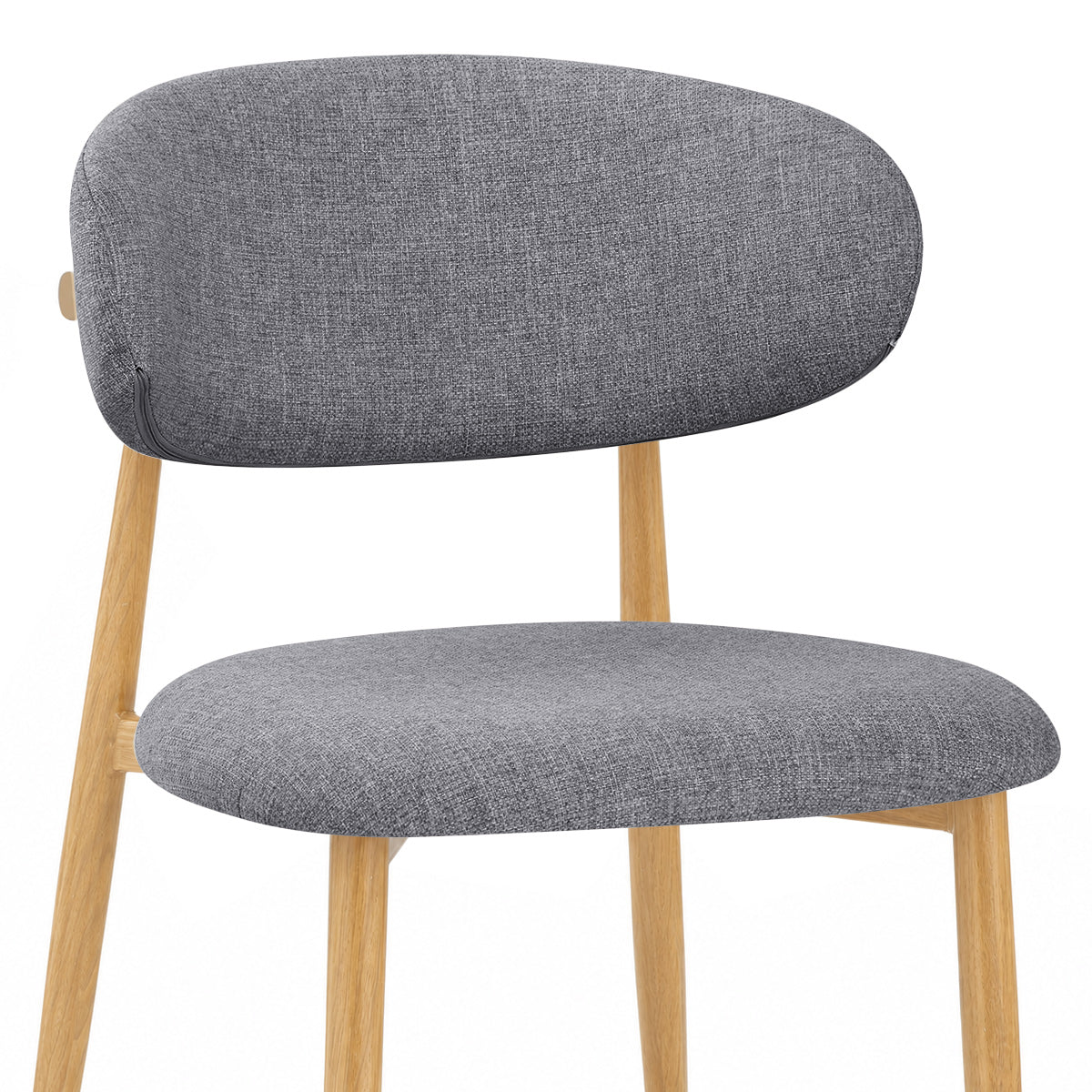 Harrow Oak Dining Chair Grey Fabric