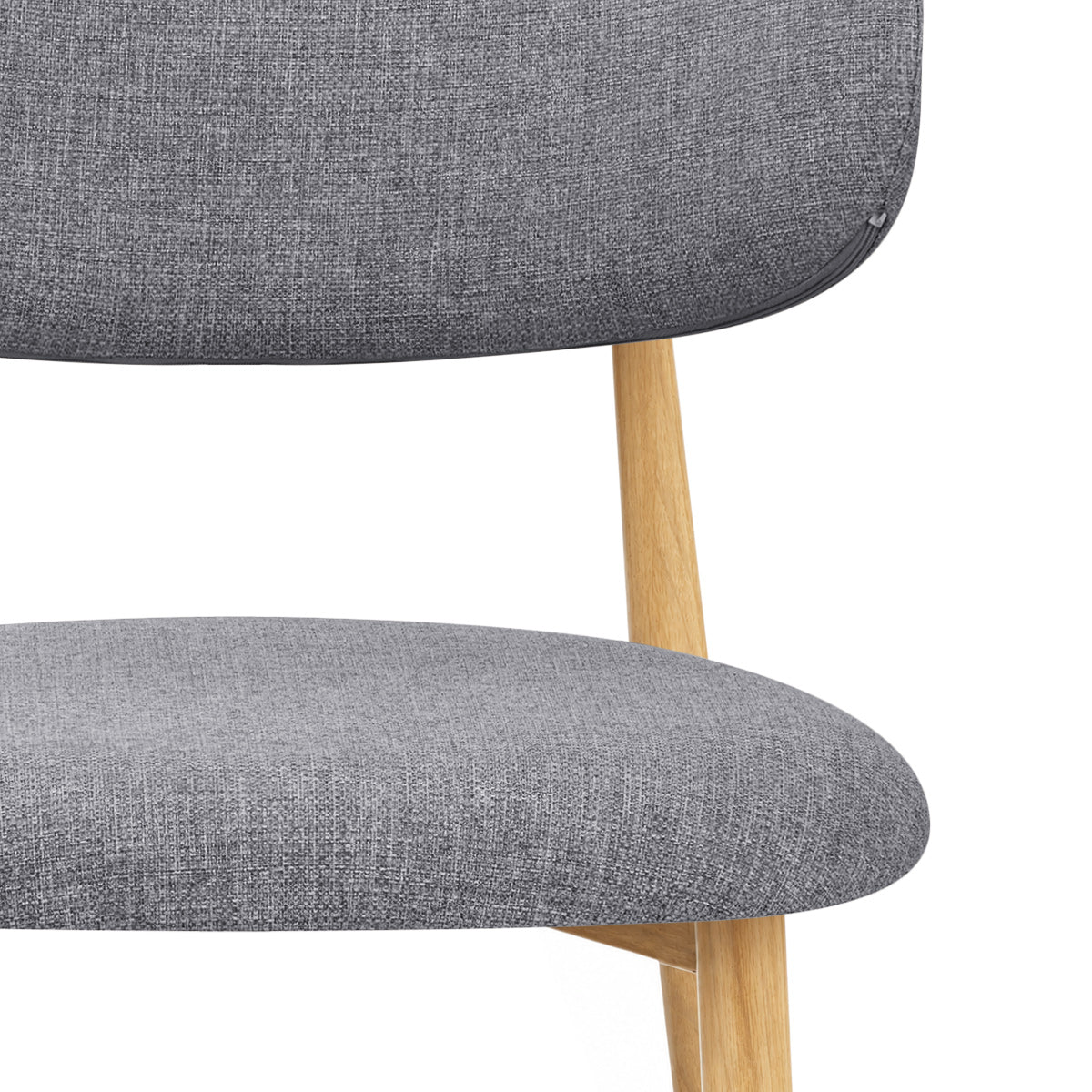 Harrow Oak Dining Chair Grey Fabric
