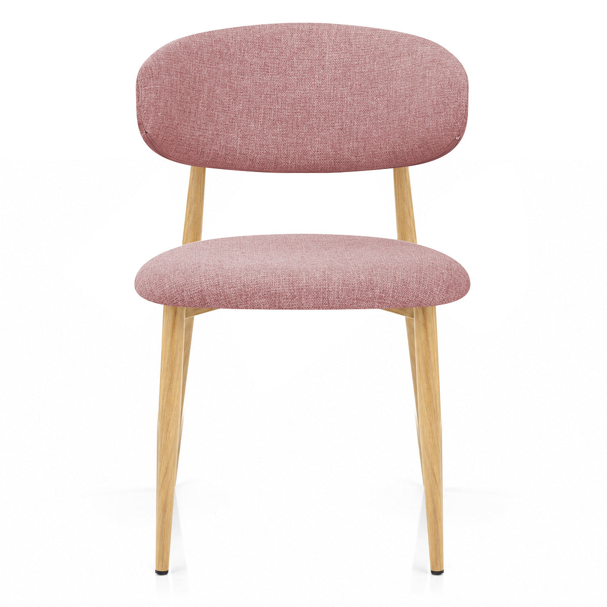 Harrow Oak Dining Chair Pink Fabric
