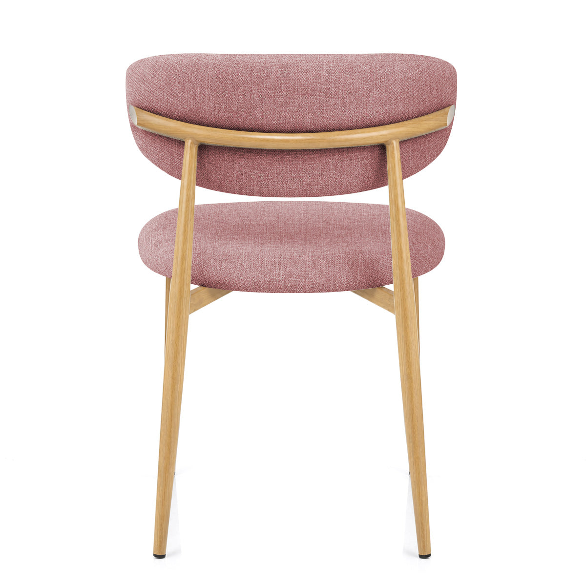 Harrow Oak Dining Chair Pink Fabric