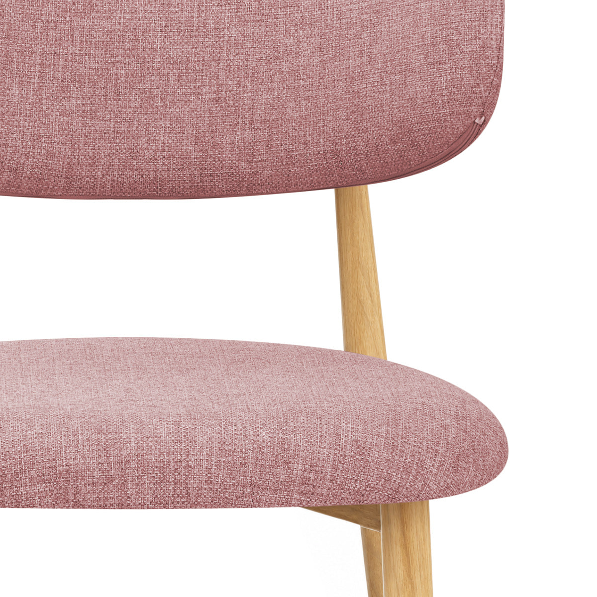 Harrow Oak Dining Chair Pink Fabric