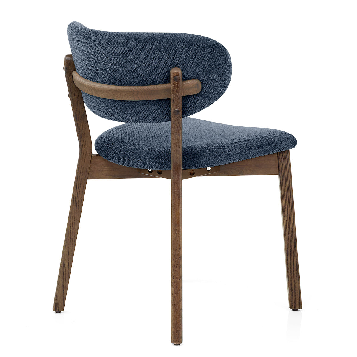 Maya Light Oak Chair Blue Fabric