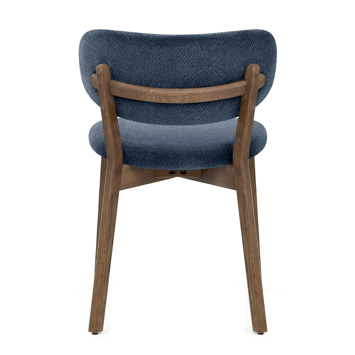 Maya Light Oak Chair Blue Fabric