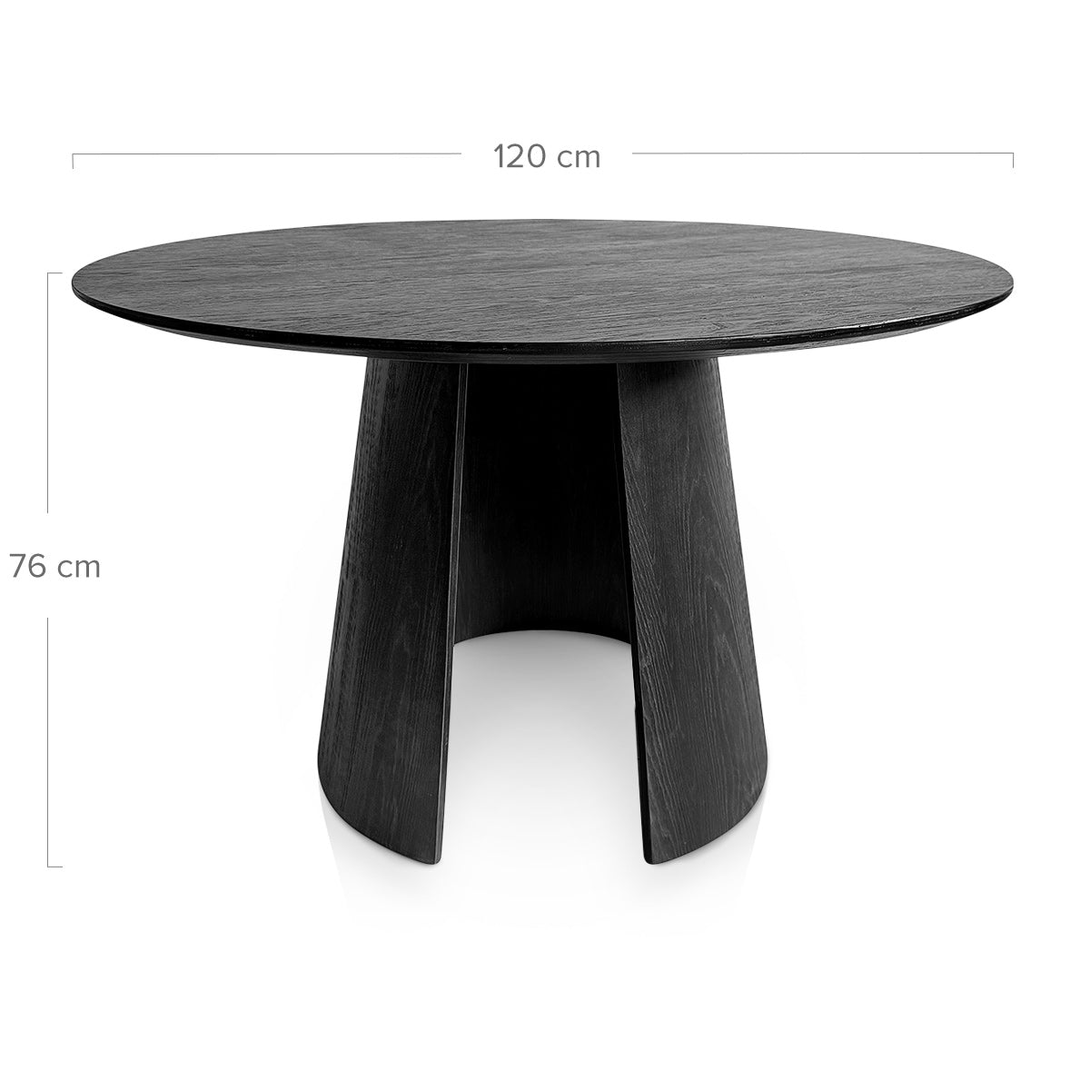 Kyoto 120cm Dining Table Black Wood