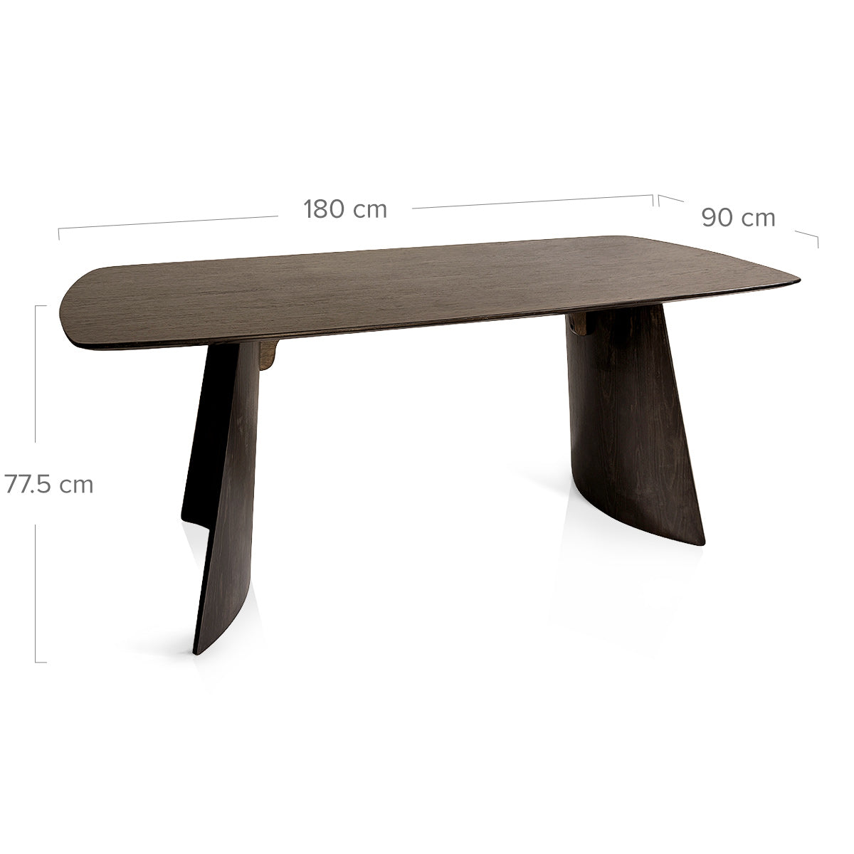 Osaka 180cm Dining Table Dark Wood
