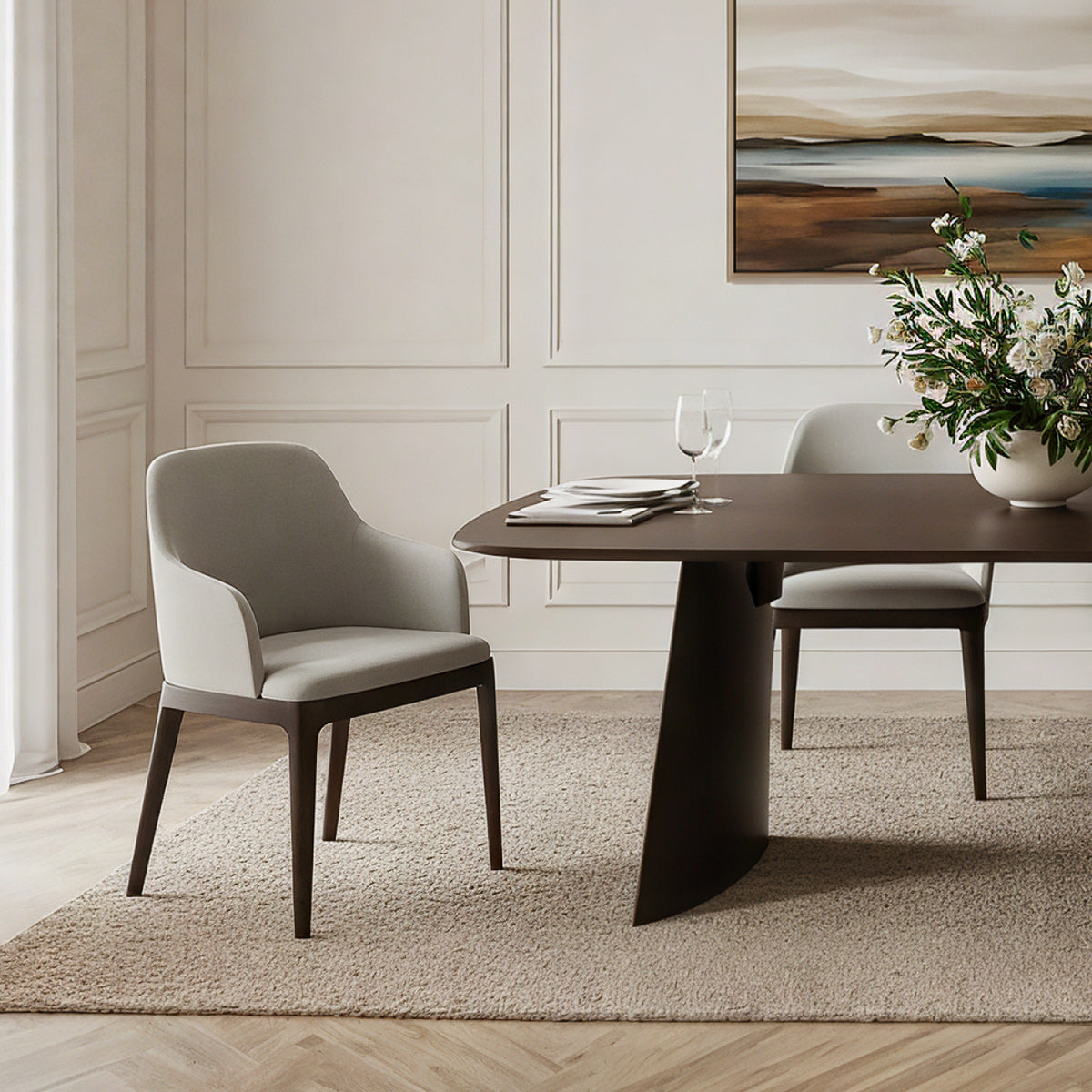 Osaka 180cm Dining Table Dark Wood