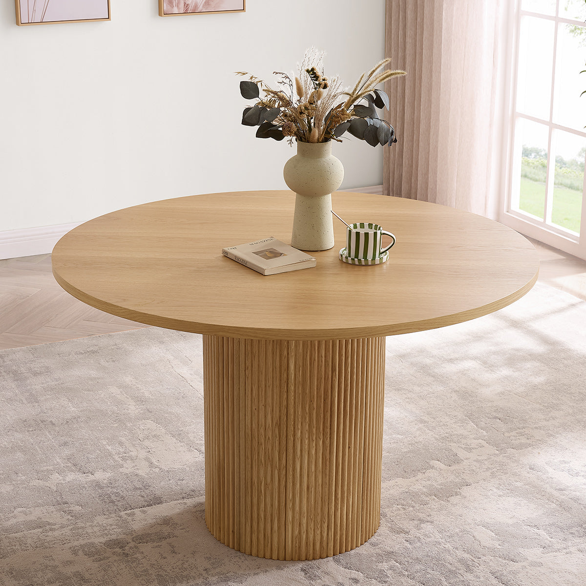 Olympus 120cm Round Dining Table Oak