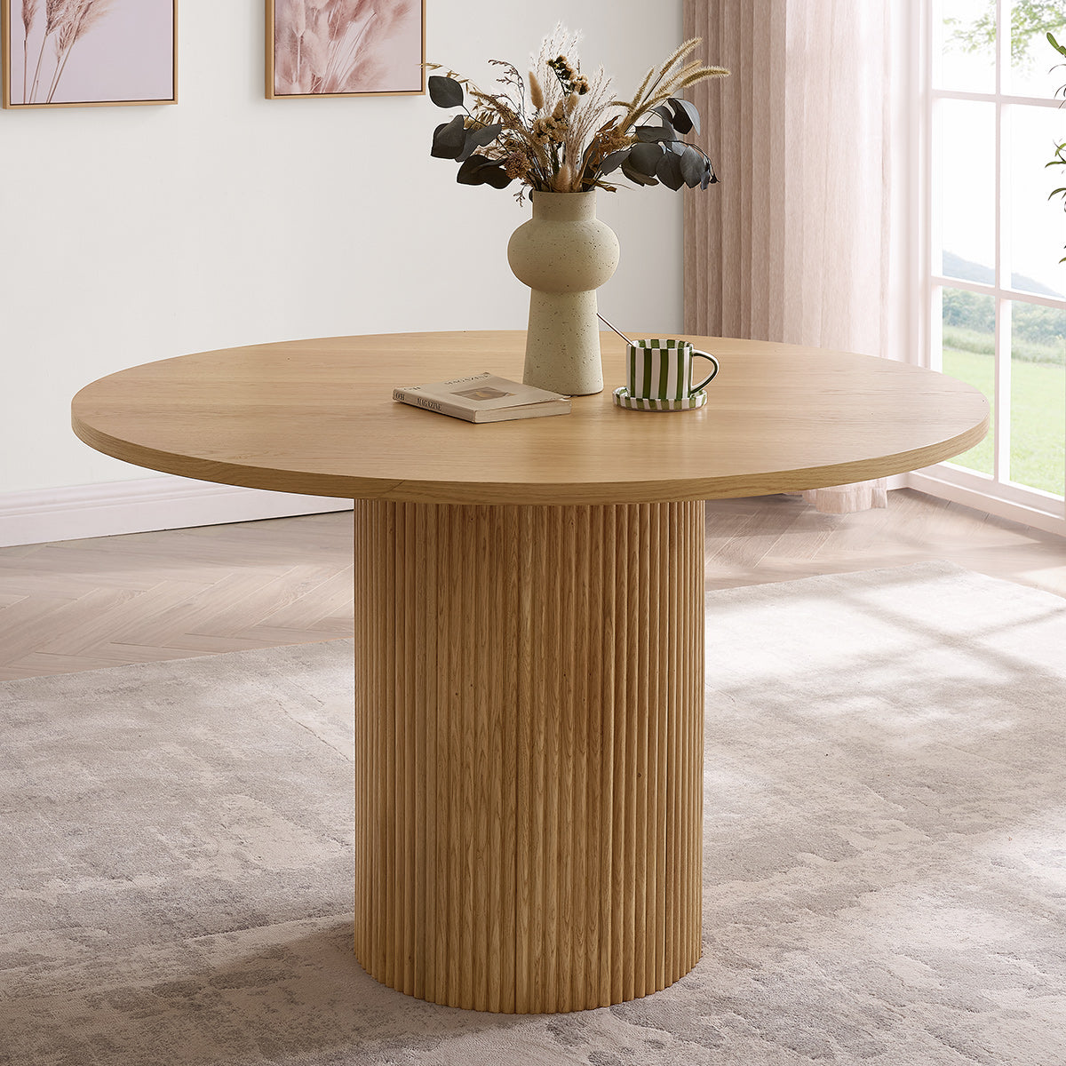 Olympus 120cm Round Dining Table Oak