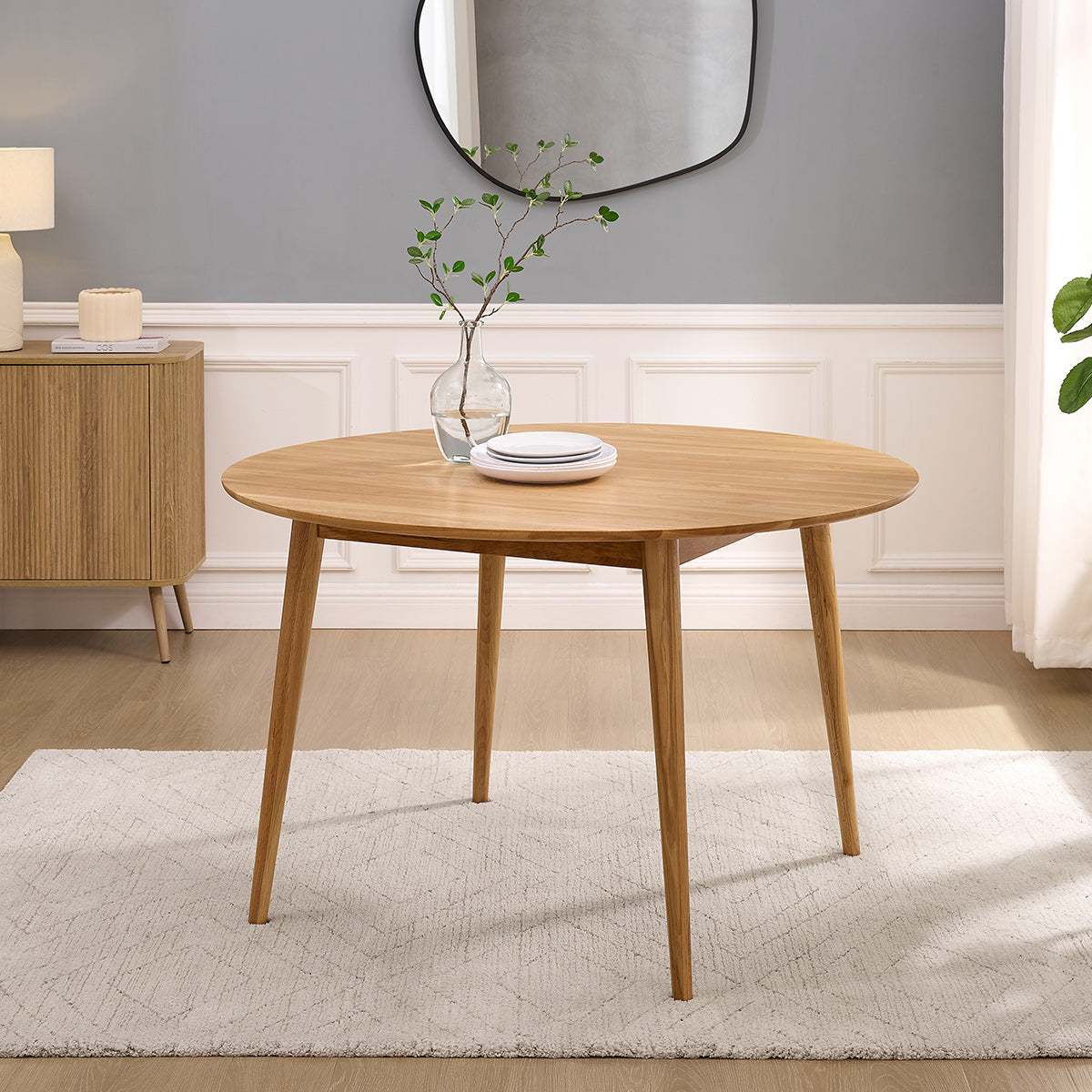 Everest 120cm Round Dining Table Oak