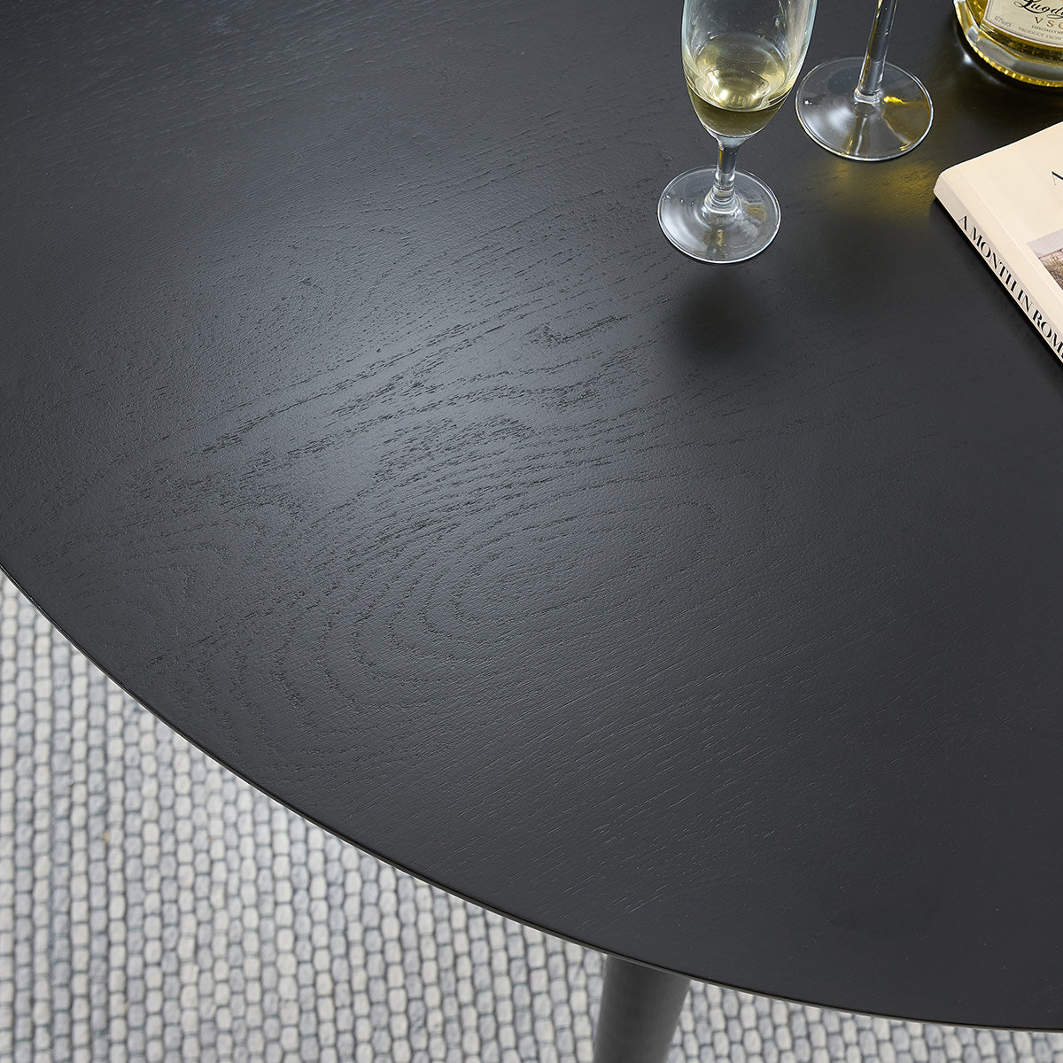 Everest 120cm Round Dining Table Black