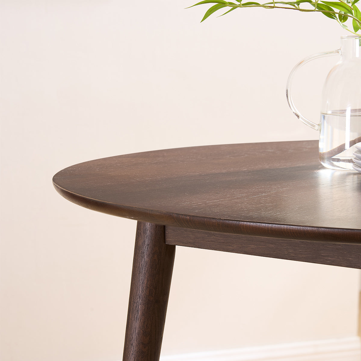 Everest 120cm Round Dining Table Walnut
