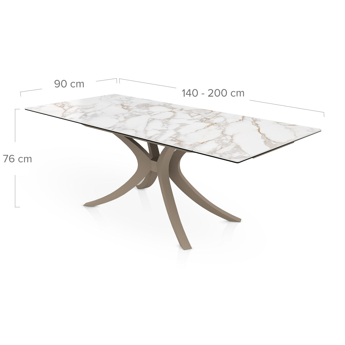 Apollo Extending Bronze Dining Table