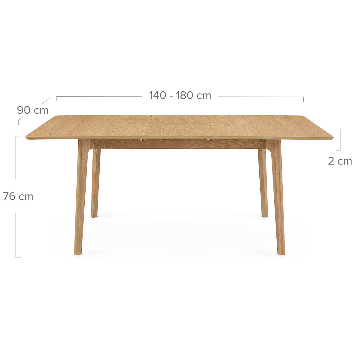 Snowdon 140-180cm Extending Dining Table Oak