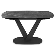 Verona 130-190cm Extending Dining Table Black