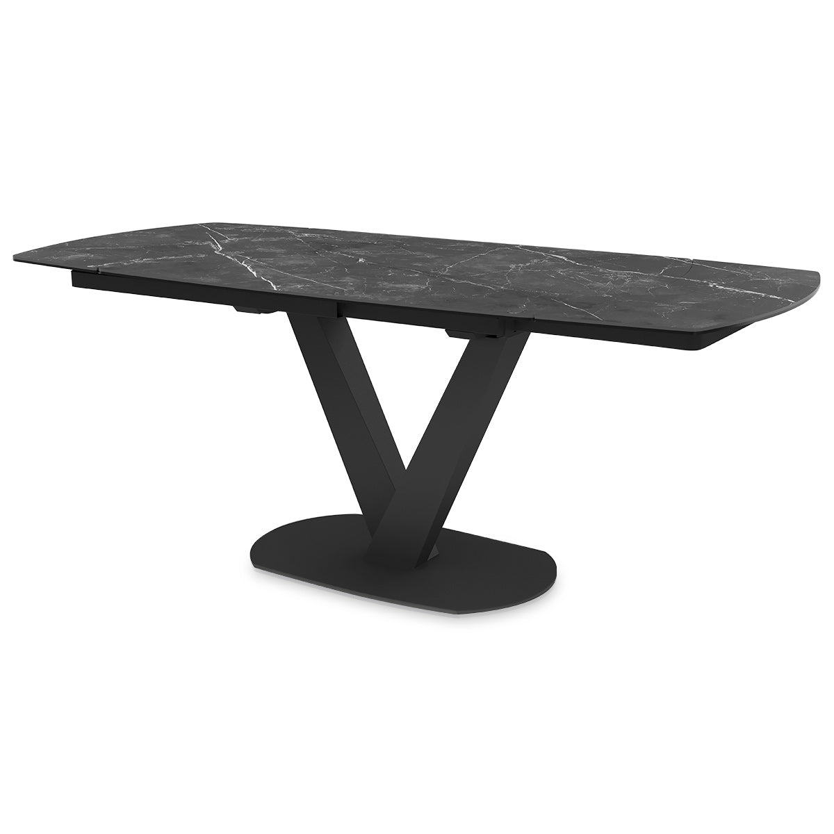 Verona 130-190cm Extending Dining Table Black