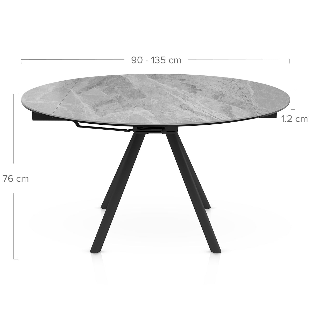 Sparta Extending Dining Table Grey