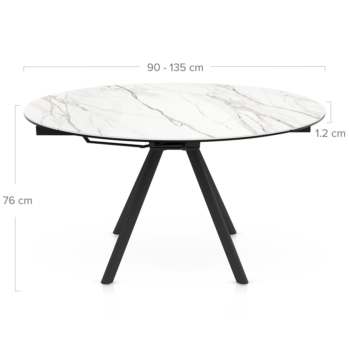 Sparta Extending Dining Table White