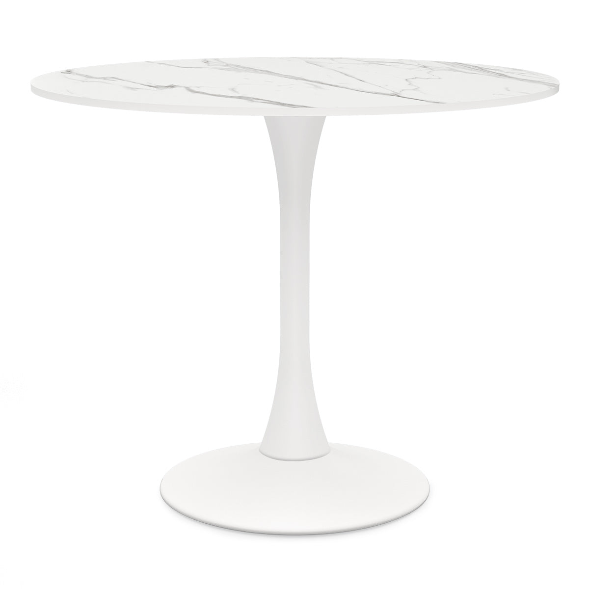 Poseidon 90cm Round Dining Table White