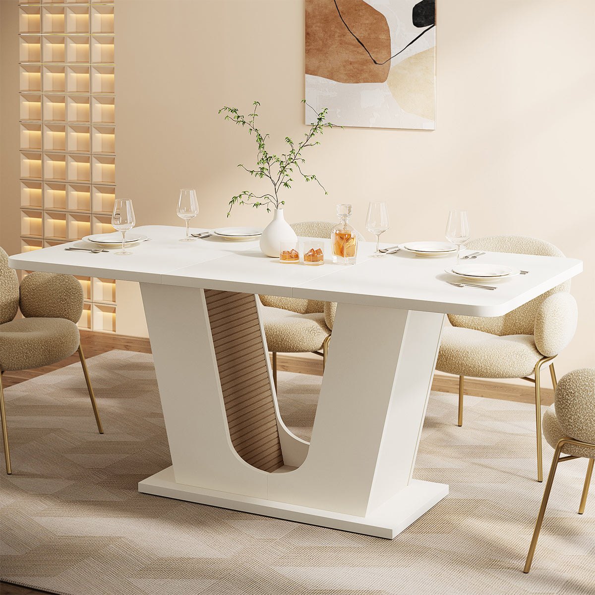 Panama 120cm Dining Table White